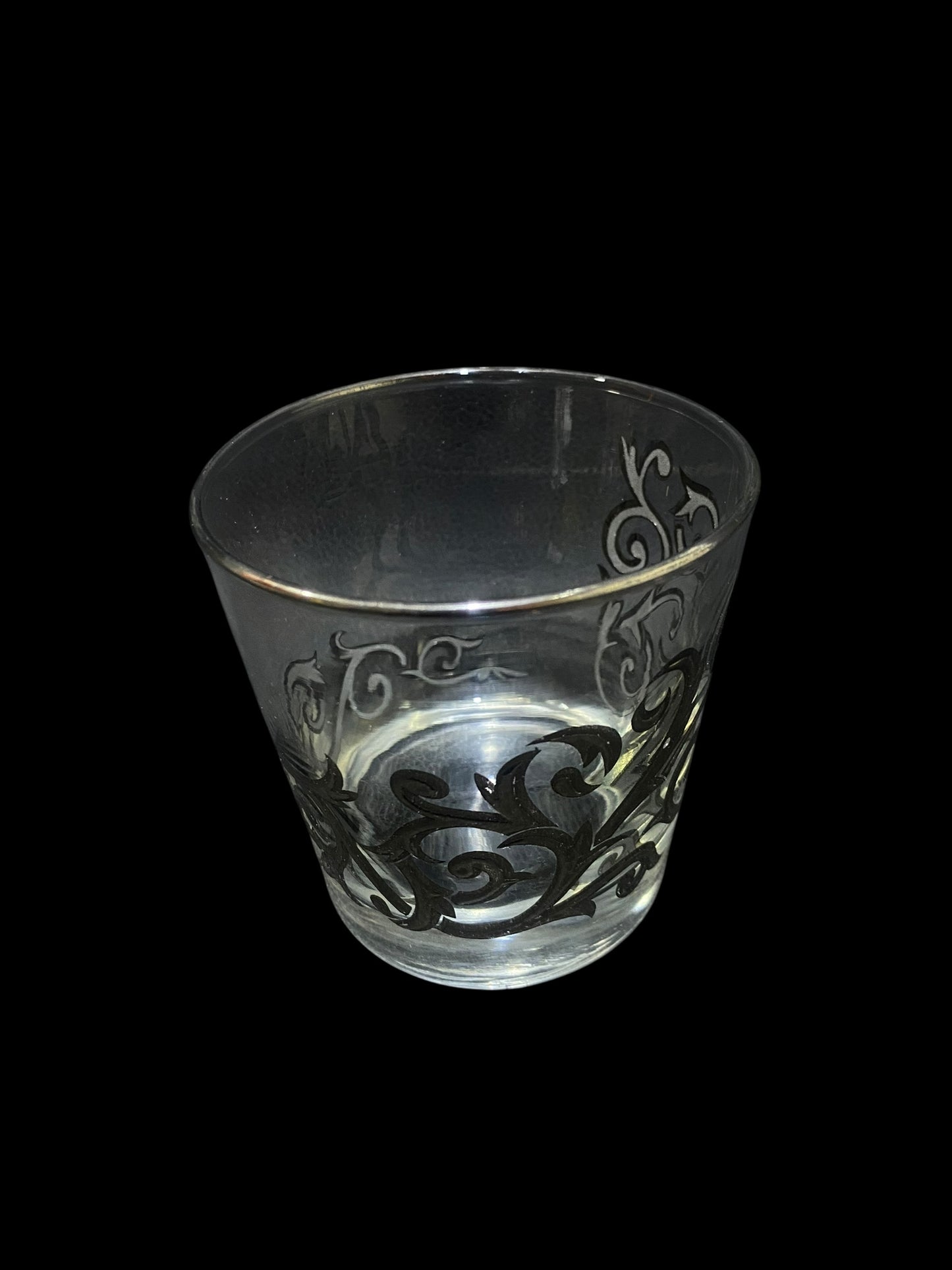 Vintage Libbey Orsini Lowball Glasses – Silver Filigree, Stamped