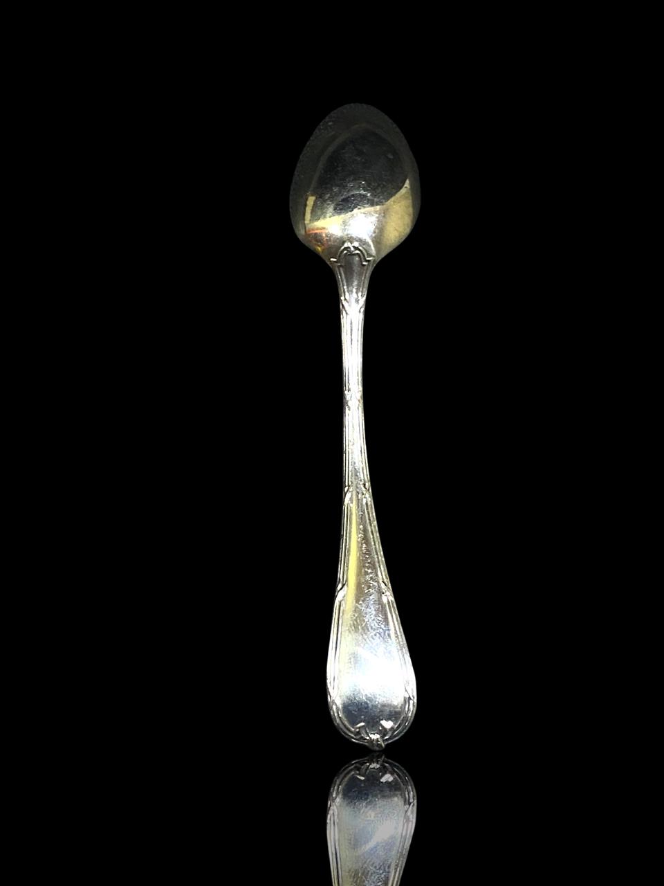 Set of 6 Original Christofle Spoons – Silver-Plated Cloisonné Work