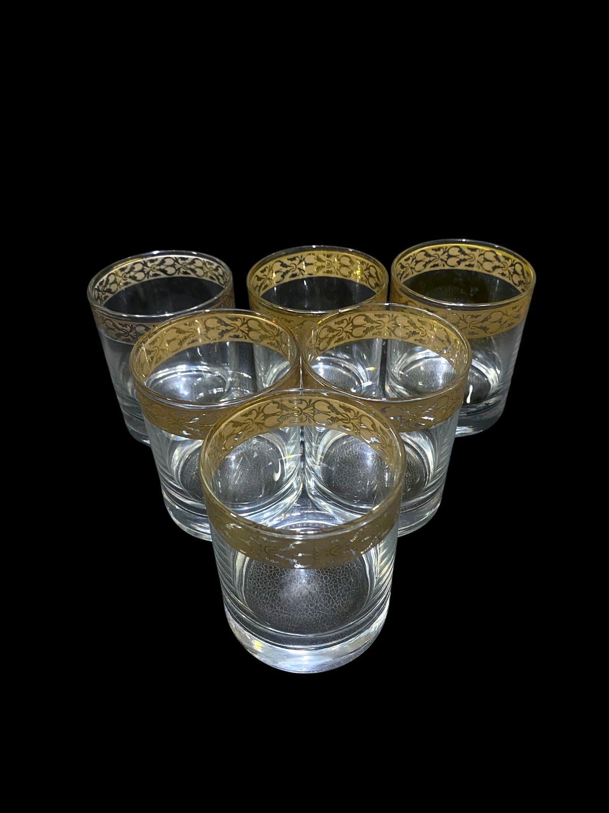 Rare Antique 8-Piece Tea Set – Likely Bohemian Crystal, Hand-Etched and Gold-Gilded