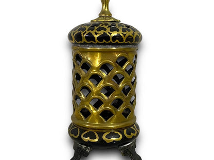 Pair of oriental copper candlesticks 