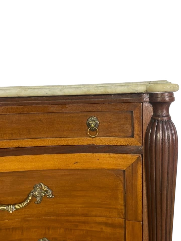 خزانة جانبية أمريكية عتيقة نادرة من ماسلو فرين - من خشب الماهوجني والبلوط مع تفاصيل برونزية