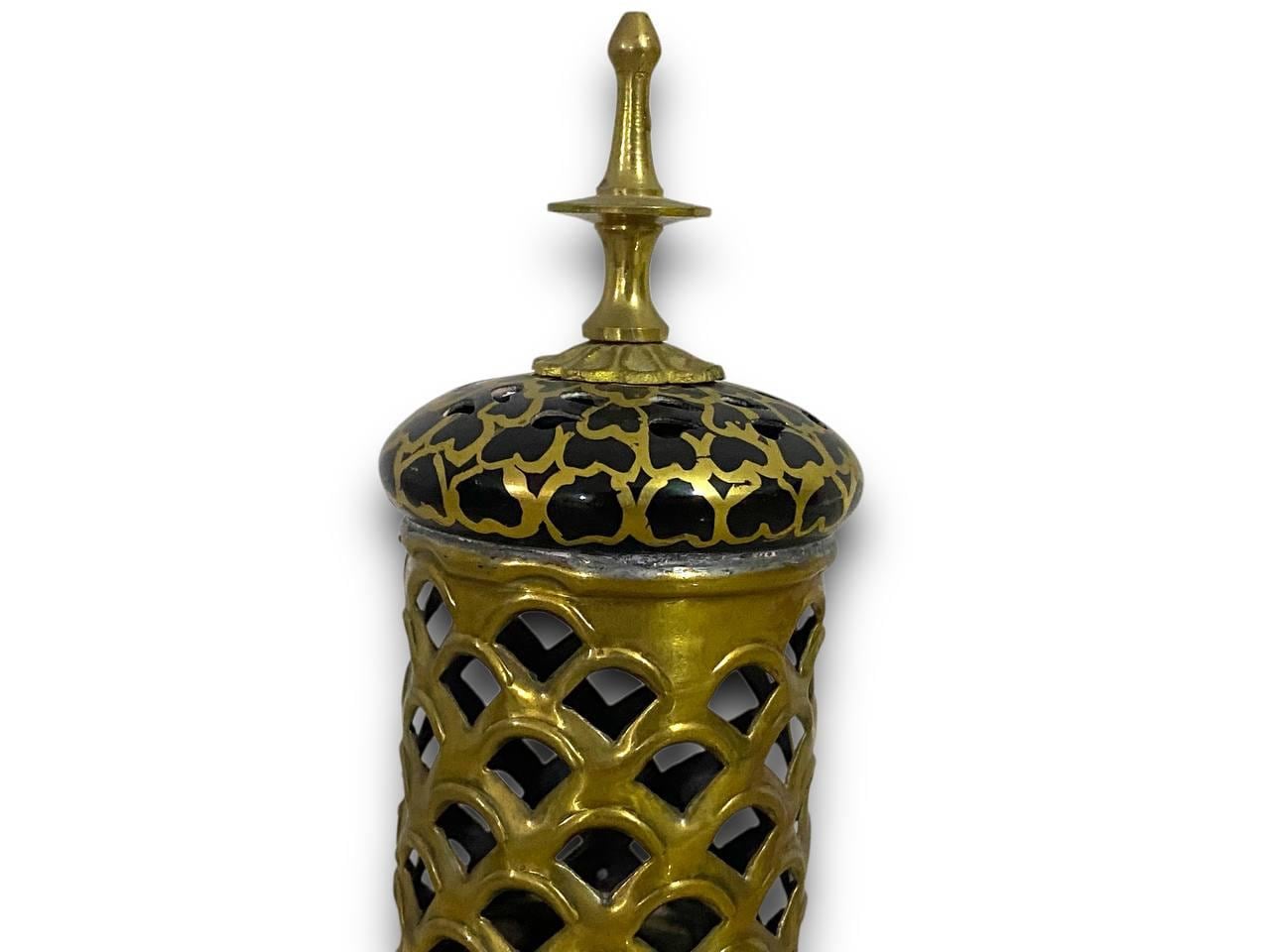 Pair of oriental copper candlesticks 