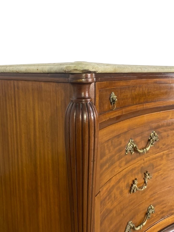 Rare Antique American Sideboard by Maslow Freen – Mahogany & Oak with Bronze Details