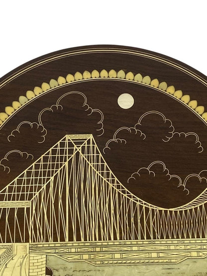 Ivory and Rosewood Carved Table 