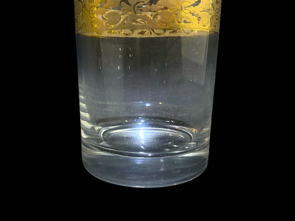 Rare Antique 8-Piece Tea Set – Likely Bohemian Crystal, Hand-Etched and Gold-Gilded