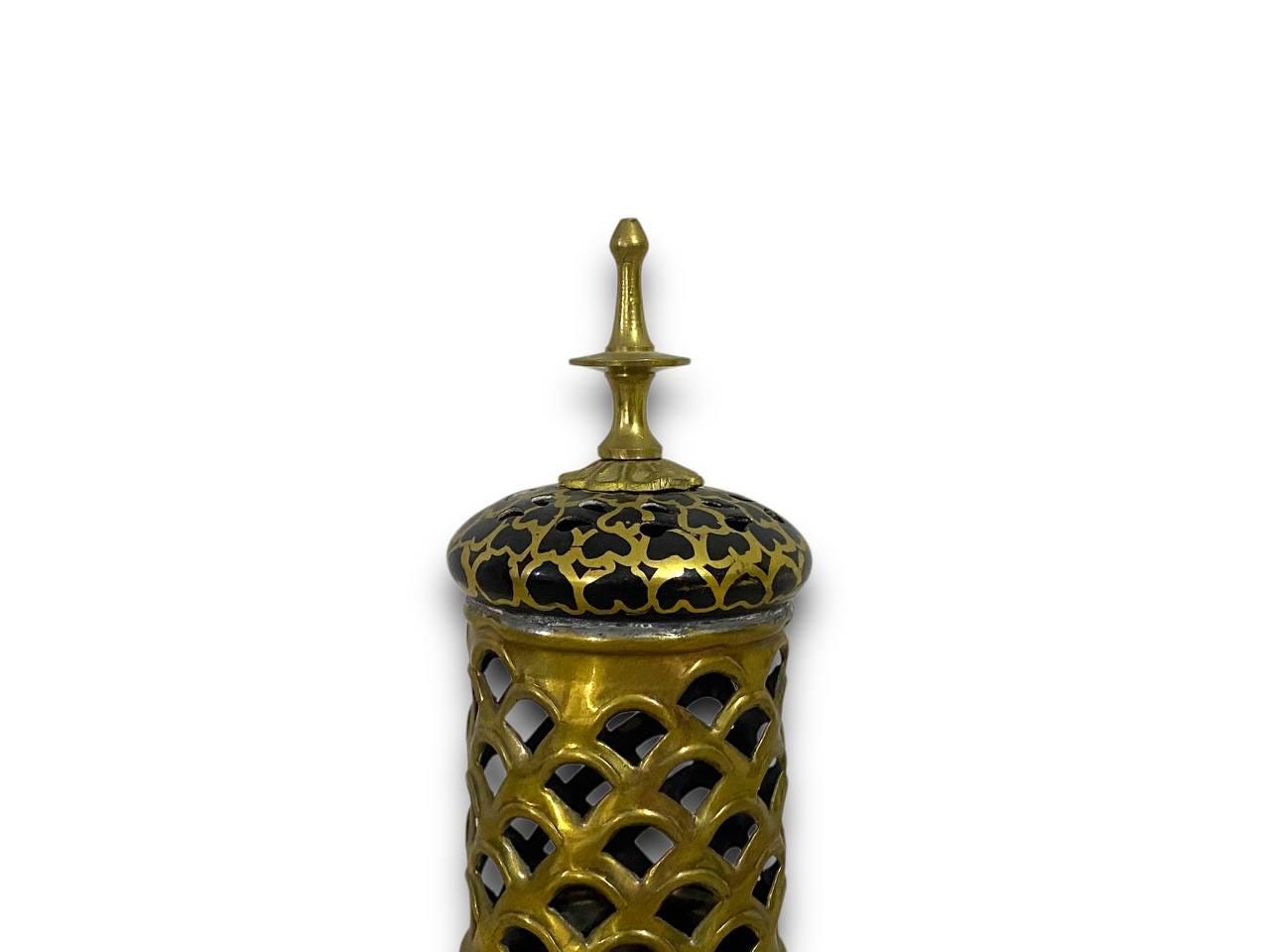 Pair of oriental copper candlesticks 