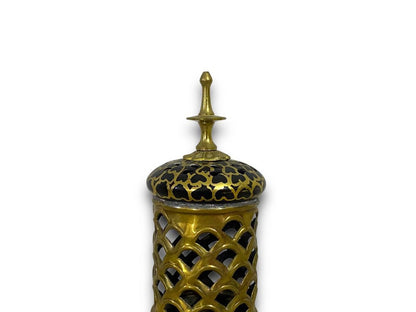 Pair of oriental copper candlesticks 