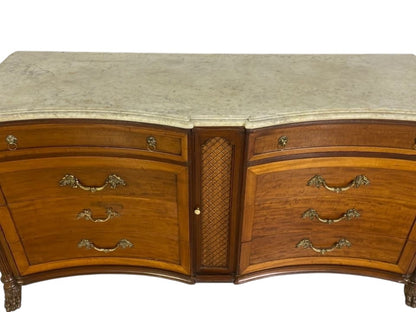 خزانة جانبية أمريكية عتيقة نادرة من ماسلو فرين - من خشب الماهوجني والبلوط مع تفاصيل برونزية