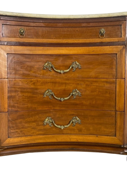 خزانة جانبية أمريكية عتيقة نادرة من ماسلو فرين - من خشب الماهوجني والبلوط مع تفاصيل برونزية