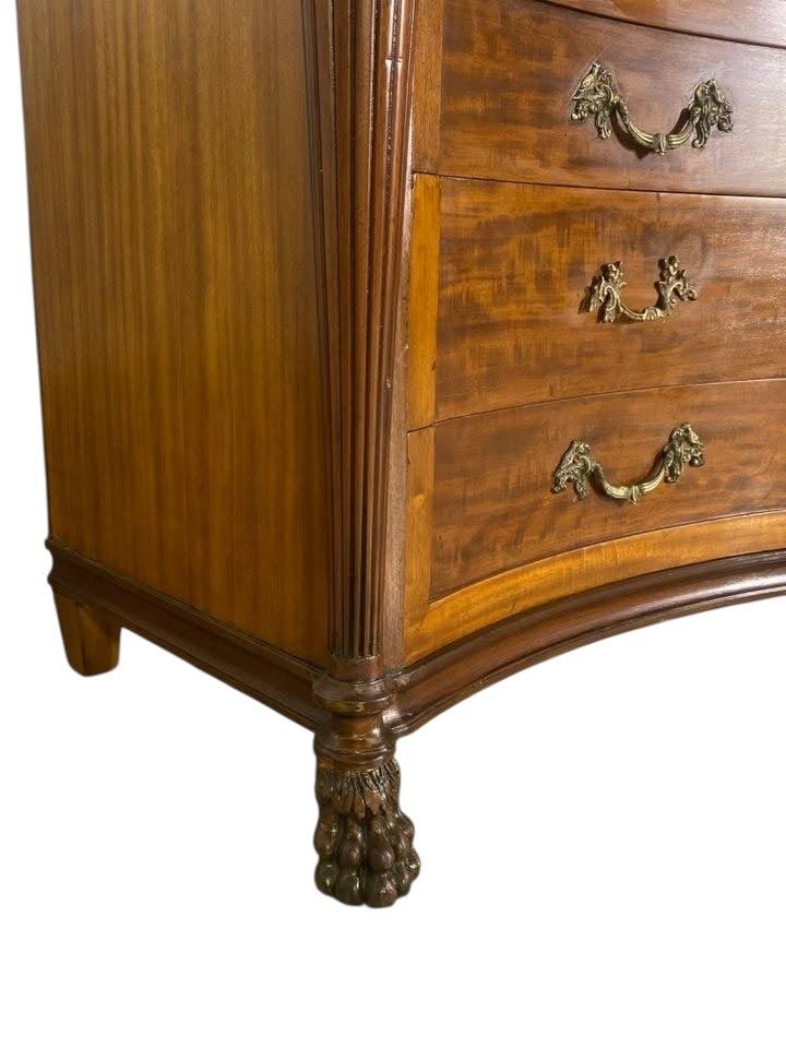 Rare Antique American Sideboard by Maslow Freen – Mahogany & Oak with Bronze Details