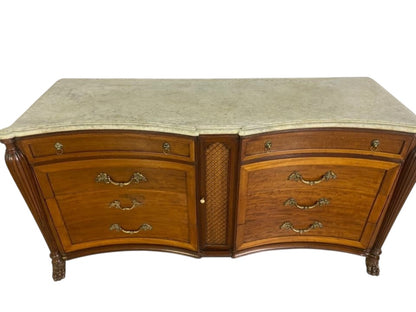 خزانة جانبية أمريكية عتيقة نادرة من ماسلو فرين - من خشب الماهوجني والبلوط مع تفاصيل برونزية