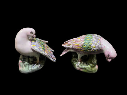 Pair of Chinese Porcelain Doves