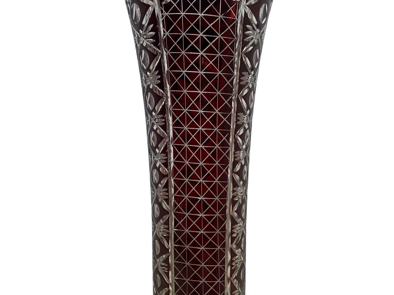 Vintage Egermann Bohemian Crystal Vase 