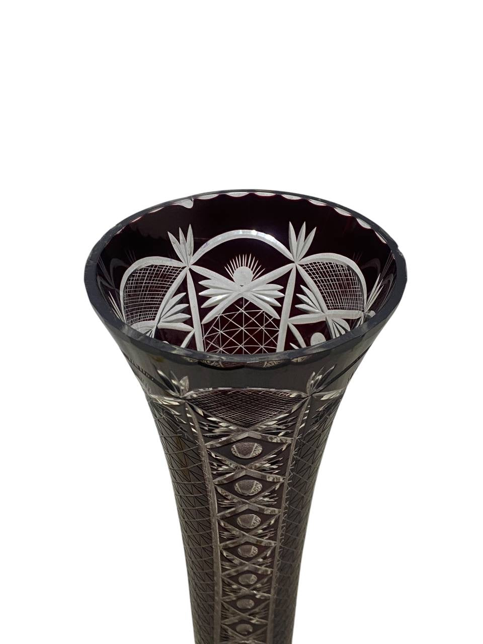 Vintage Egermann Bohemian Crystal Vase 