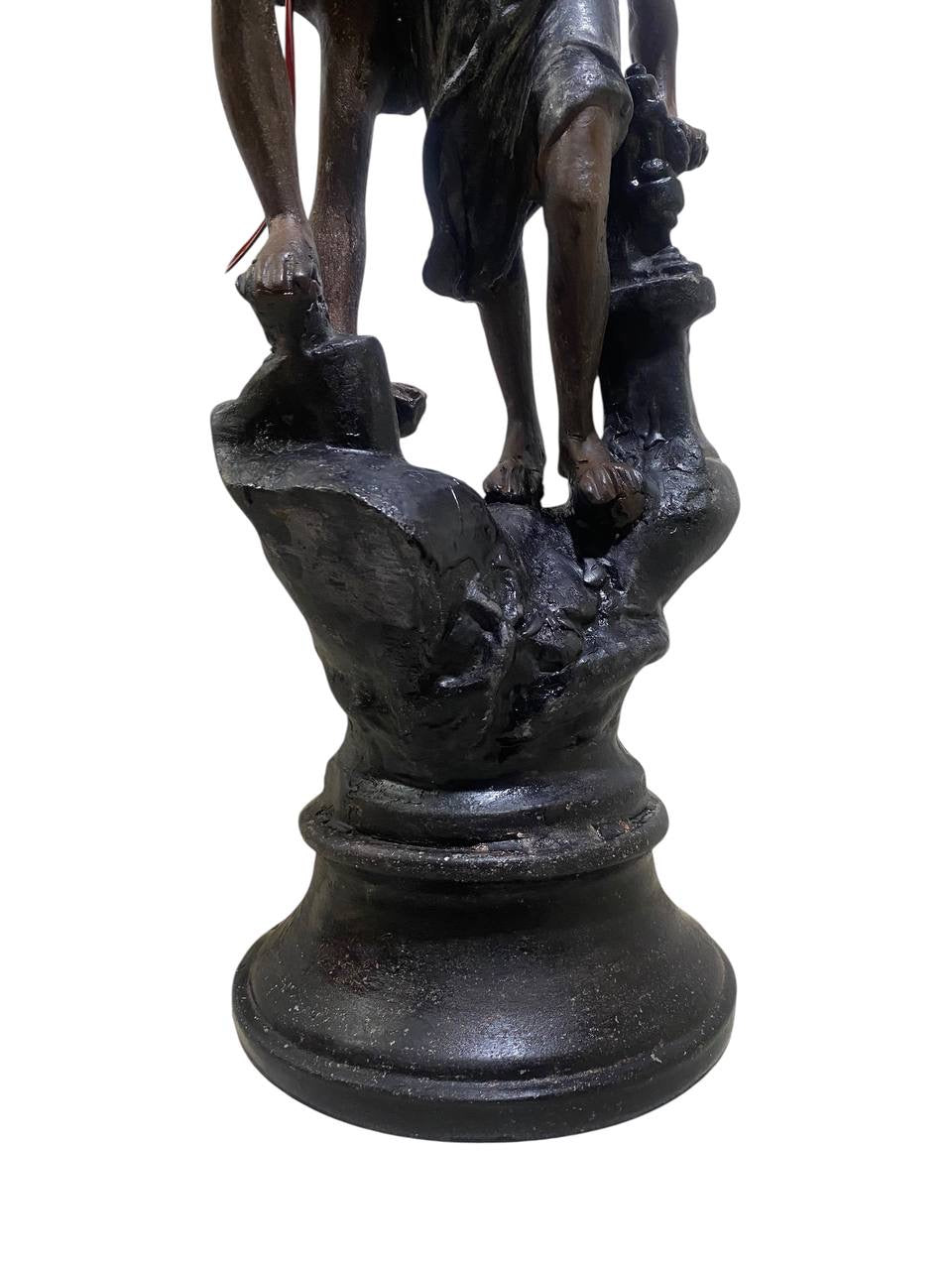 Antique Semi-Bronze French Lamp 