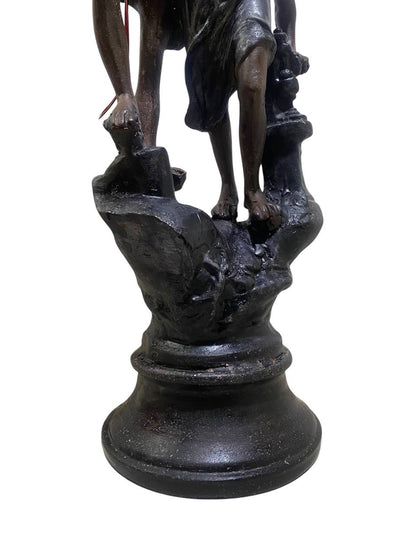 Antique Semi-Bronze French Lamp 