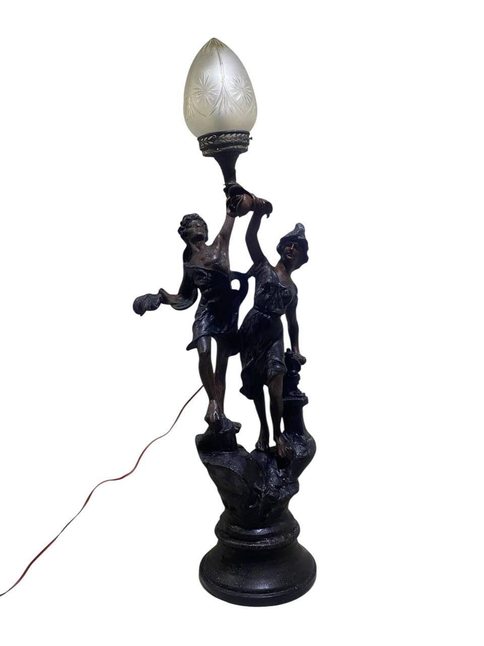 Antique Semi-Bronze French Lamp 