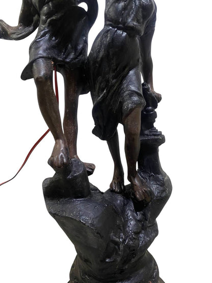 Antique Semi-Bronze French Lamp 