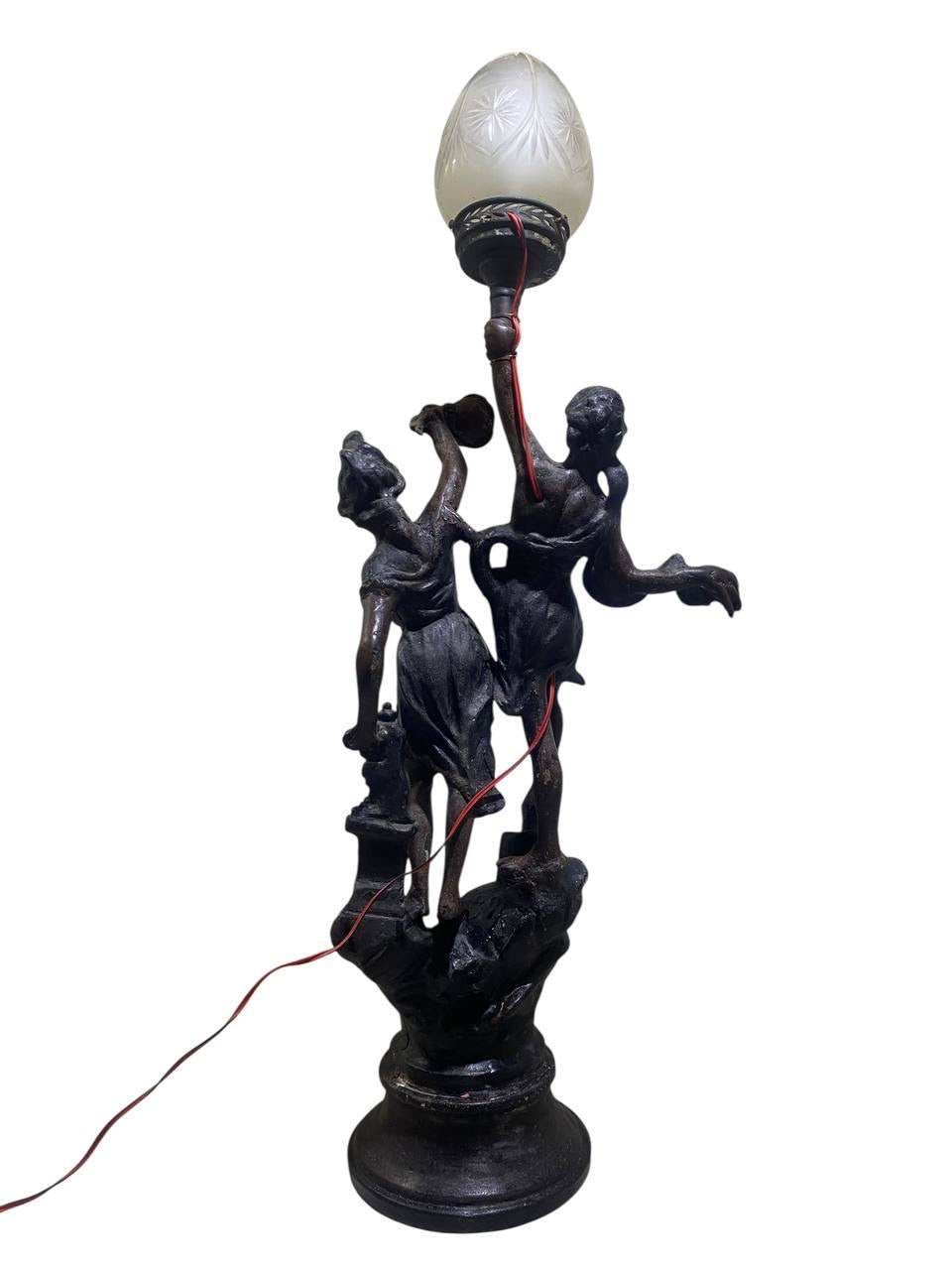 Antique Semi-Bronze French Lamp 