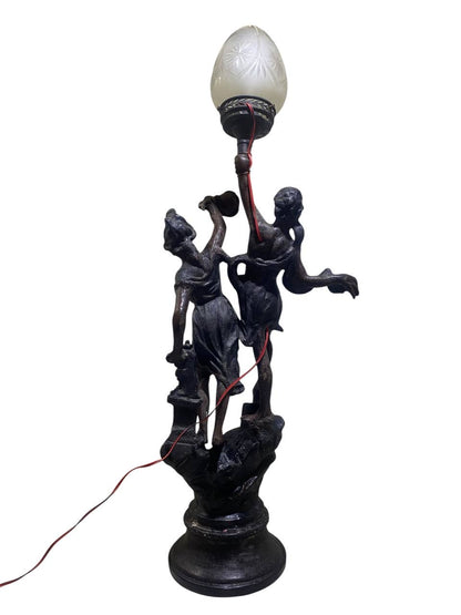 Antique Semi-Bronze French Lamp 