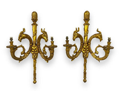 Pair of Antique French Aplique Wall Lights