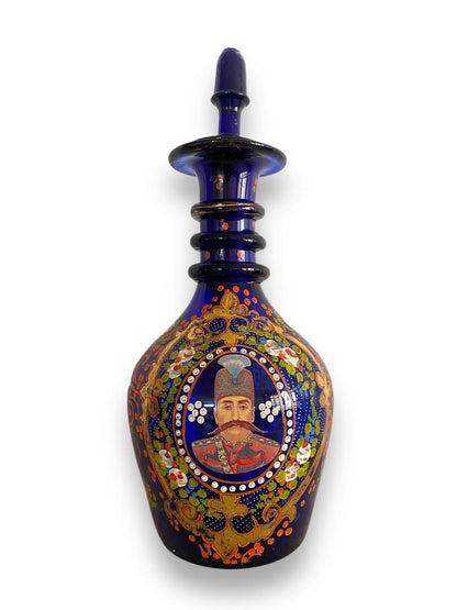 Bohemian Turkish Covered Carafe – Hand-Painted with Gold Detailing
