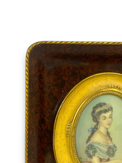Antique French Ivory Miniature Painting