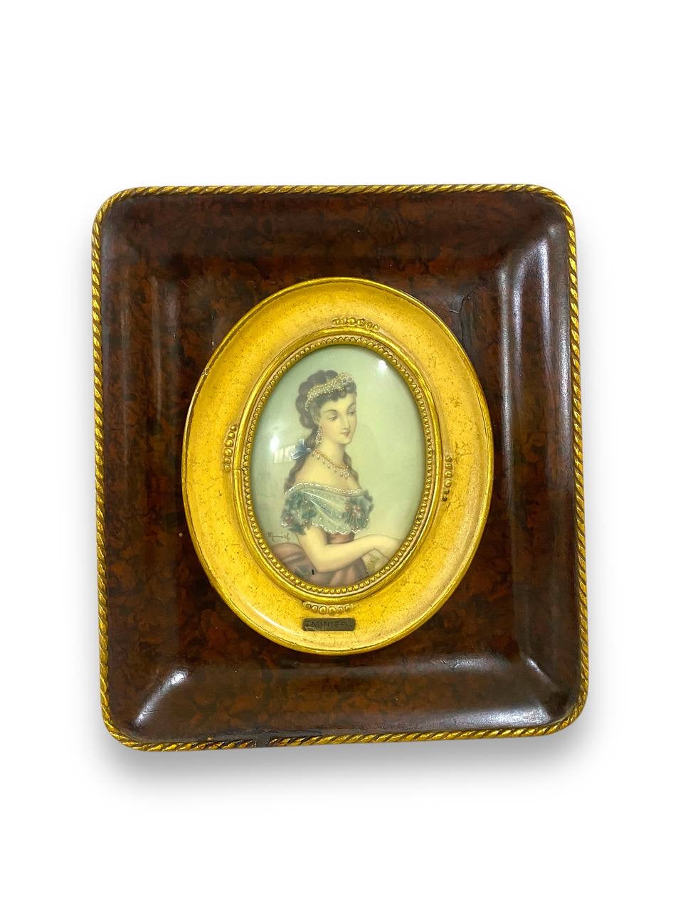 Antique French Ivory Miniature Painting