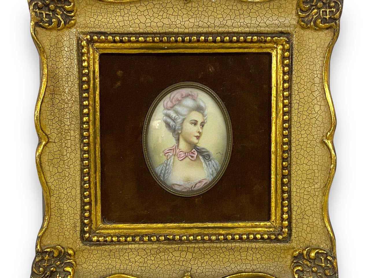 Antique French Ivory Miniature Painting