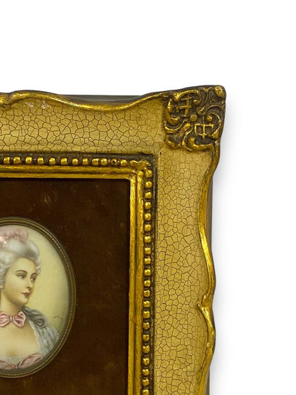 Antique French Ivory Miniature Painting