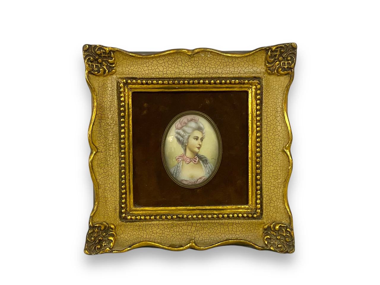 Antique French Ivory Miniature Painting