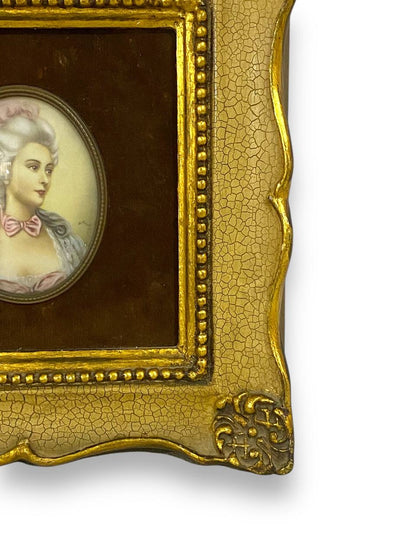 Antique French Ivory Miniature Painting