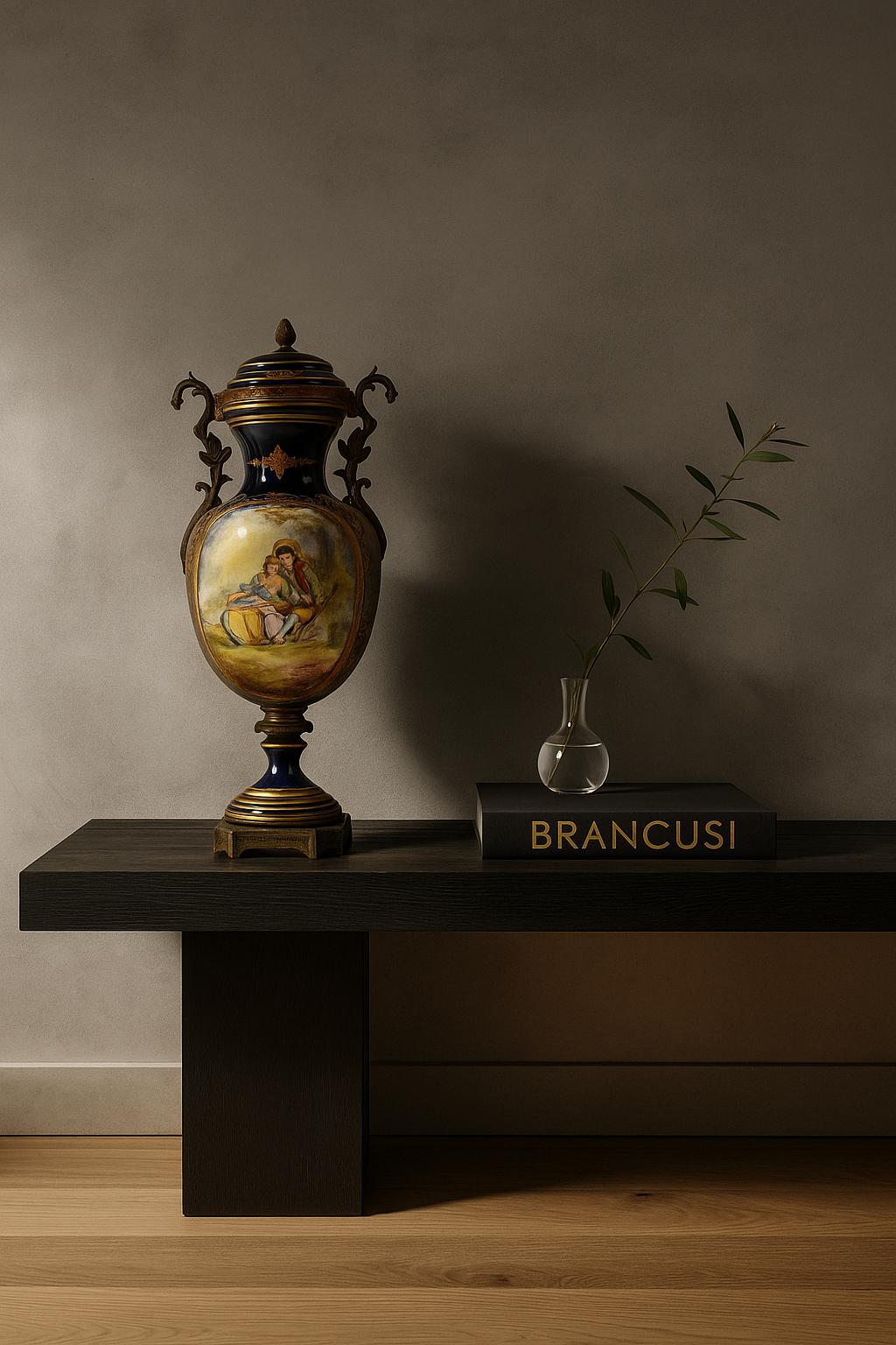 Rare 18th-Century French Sèvres Potiche with Lid – Hand-Painted & Gilded