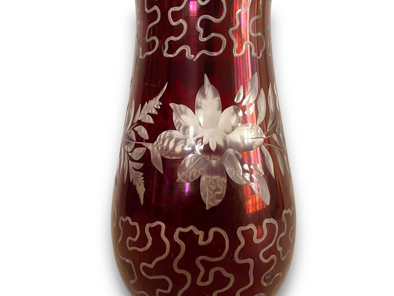 Vintage Egermann Bohemian Crystal Vase – Hand-Cut