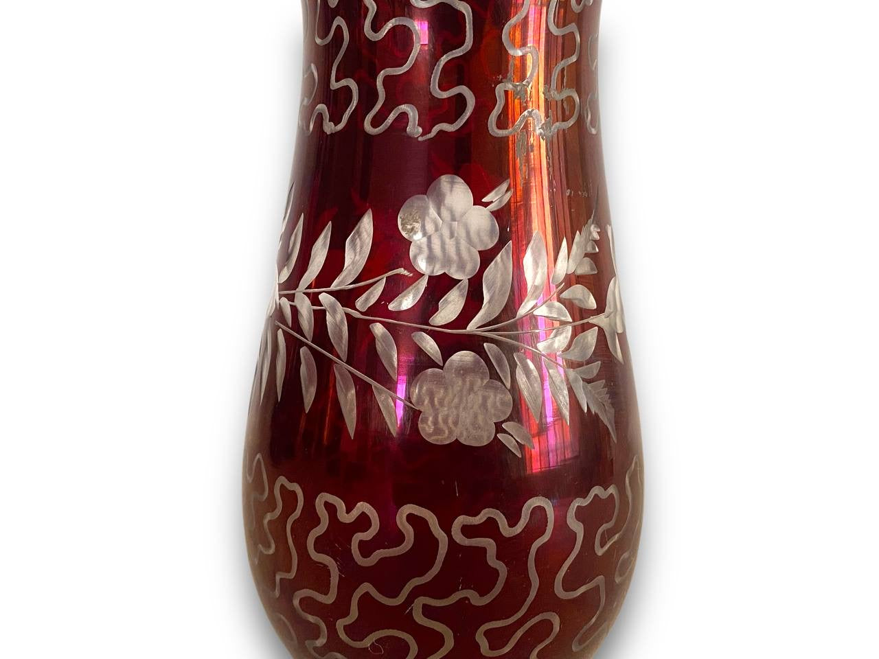 Vintage Egermann Bohemian Crystal Vase – Hand-Cut