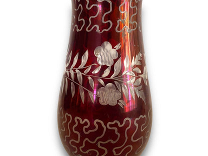 Vintage Egermann Bohemian Crystal Vase – Hand-Cut