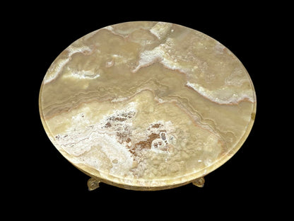 19th-Century French Bronze Center Table with Onyx Top