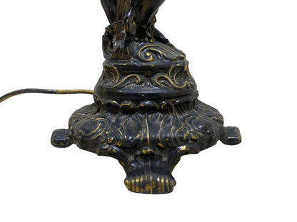 Antique 19th Century French Cherub Lamp – Semi Bronze, Hand-Carved