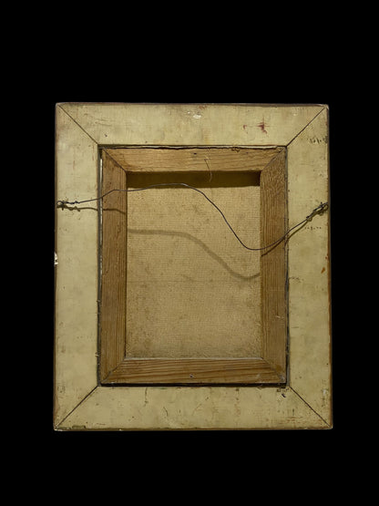 Original Signed Arabic Oil Painting – Hand-Painted on Canvas with Gilded Frame