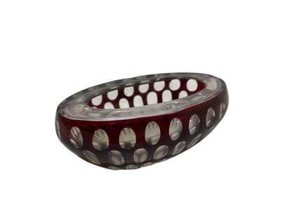 Vintage Egermann Bohemian Crystal Ashtray