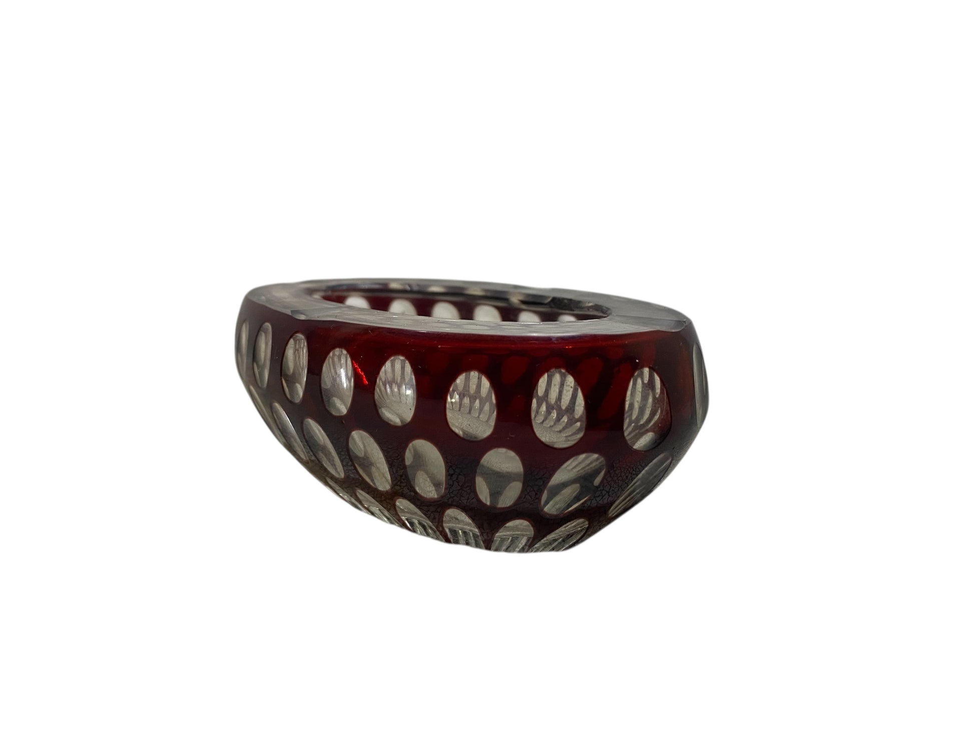 Vintage Egermann Bohemian Crystal Ashtray