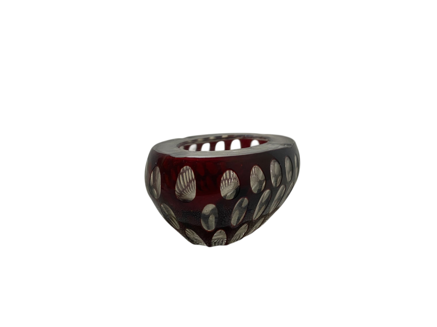 Vintage Egermann Bohemian Crystal Ashtray