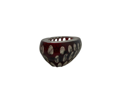 Vintage Egermann Bohemian Crystal Ashtray