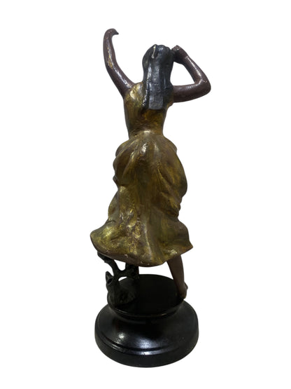 Original French Semi-Bronze Sculpture – “Victoria Old Boys 1952” Plaque – Circa 1925