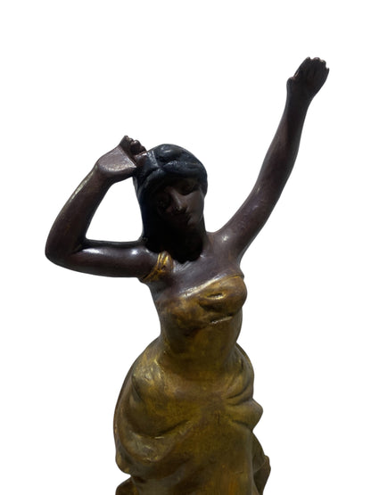 Original French Semi-Bronze Sculpture – “Victoria Old Boys 1952” Plaque – Circa 1925