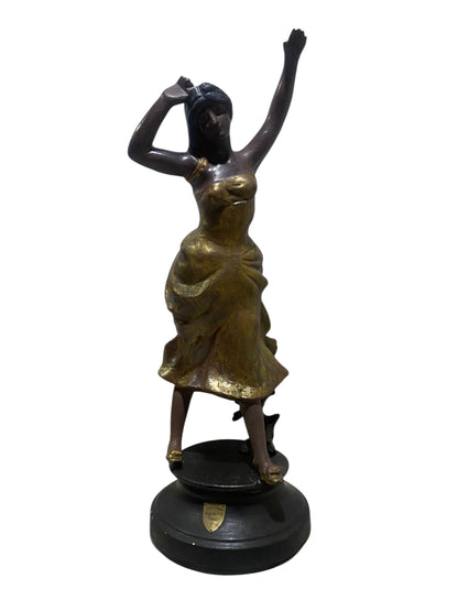 Original French Semi-Bronze Sculpture – “Victoria Old Boys 1952” Plaque – Circa 1925