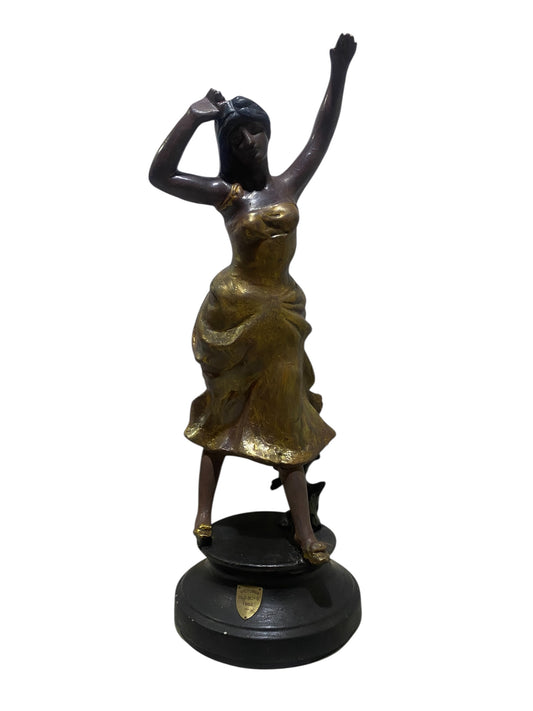 Original French Semi-Bronze Sculpture – “Victoria Old Boys 1952” Plaque – Circa 1925