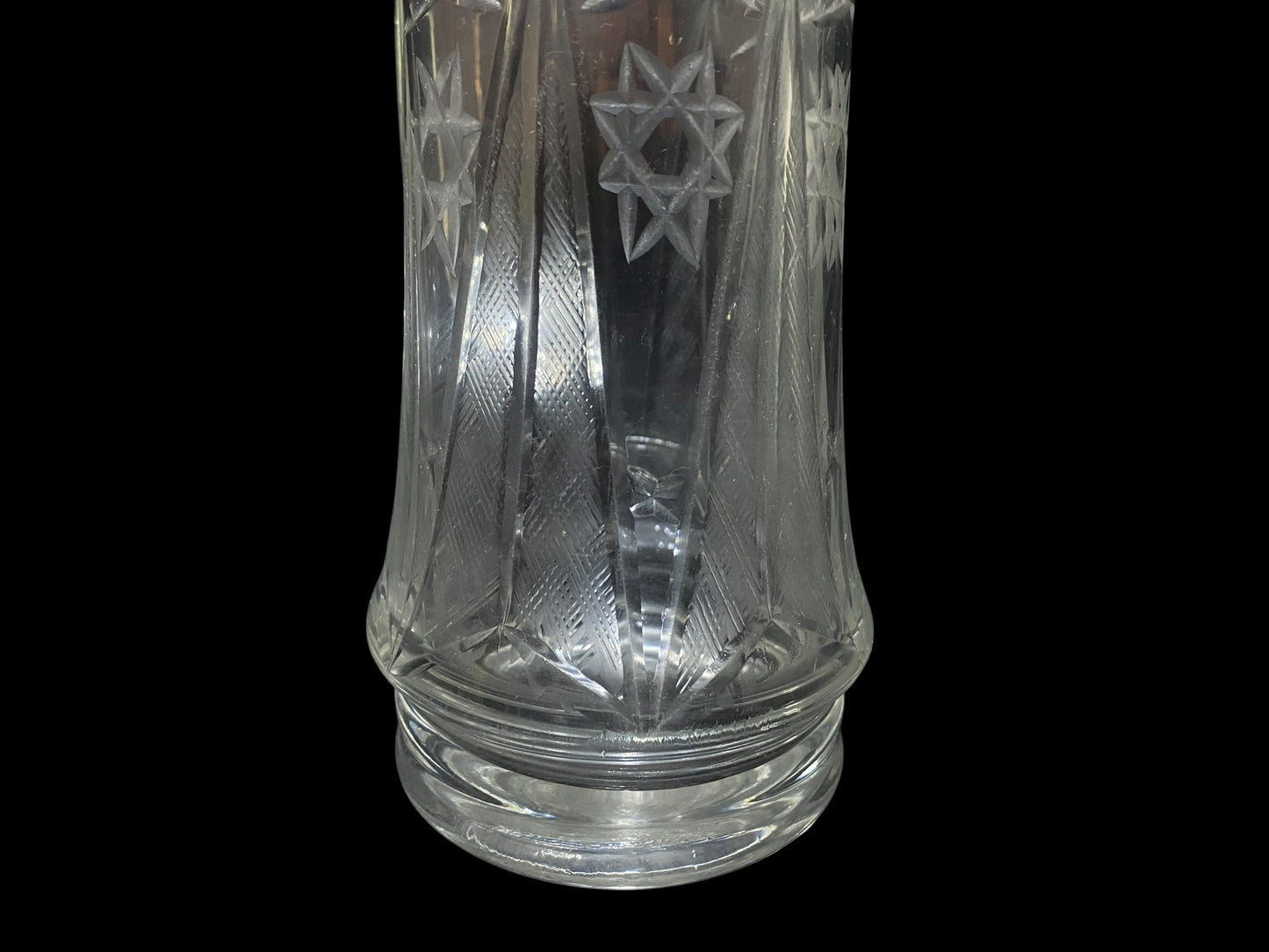 Set of 4 Vintage Bohemian Czech Crystal Pieces – Hand-Cut