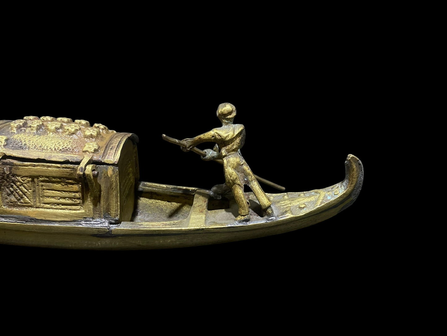Antique Bronze Venetian Gondola Inkwell – Grand Tour Souvenir