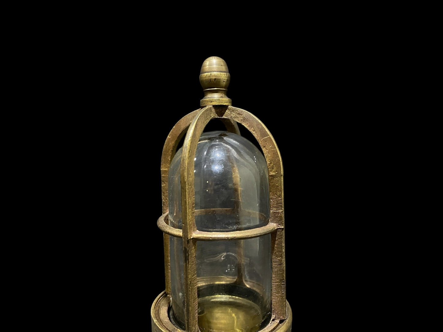 Original Antique Marine Brass Ceiling Bulkhead Light